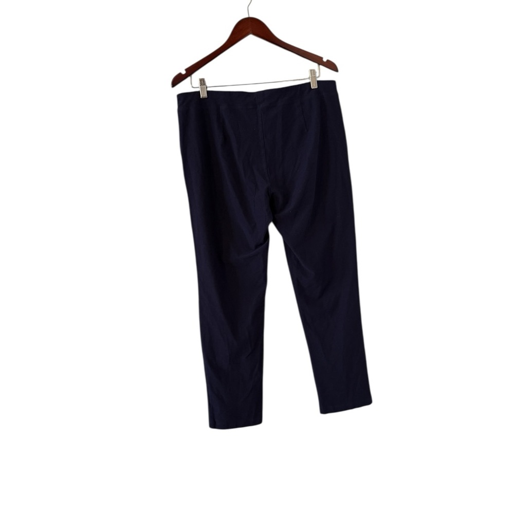 Eileen Fisher Deep Navy Slim Cropped Pants - Picture 4 of 6
